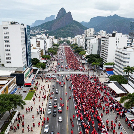 Pasión roja en Brasil: así vivieron los hinchas de Santa Fe antes del partido contra Vasco da Gama