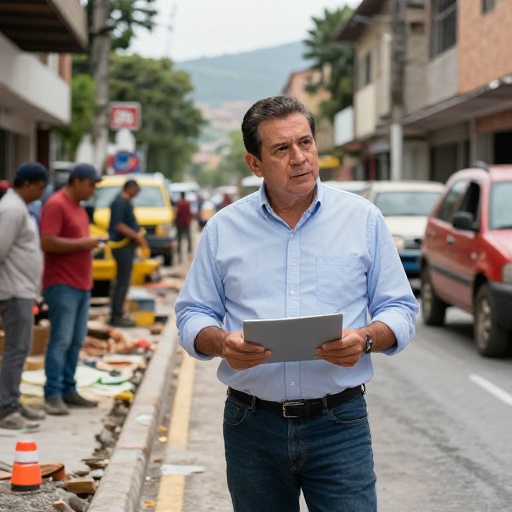 Alcalde Galán inspecciona obras viales en Kennedy para mejorar movilidad de 15 mil personas