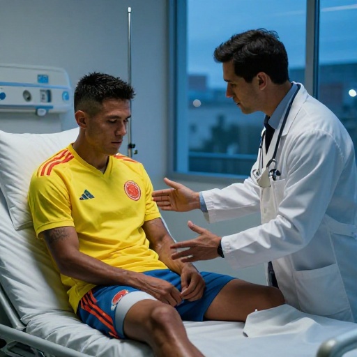Jugador colombiano podría perderse convocatoria tras golpe en Inglaterra