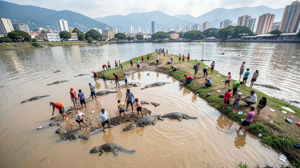 Población de caimán aguja en el río Negro cae 50% y alerta a Bogotá