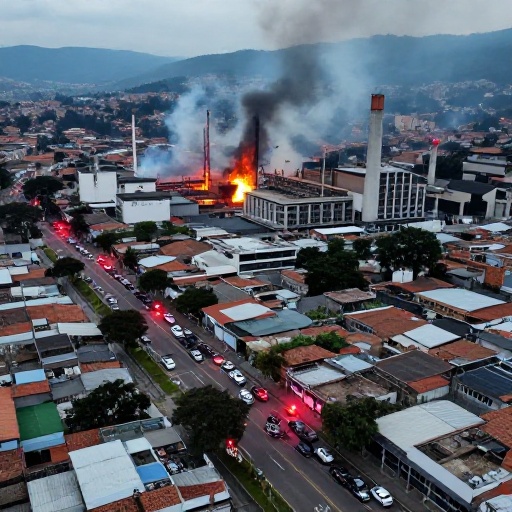 Incendio en fábrica de Barrios Unidos paraliza la Carrera 30 y genera tensión vial