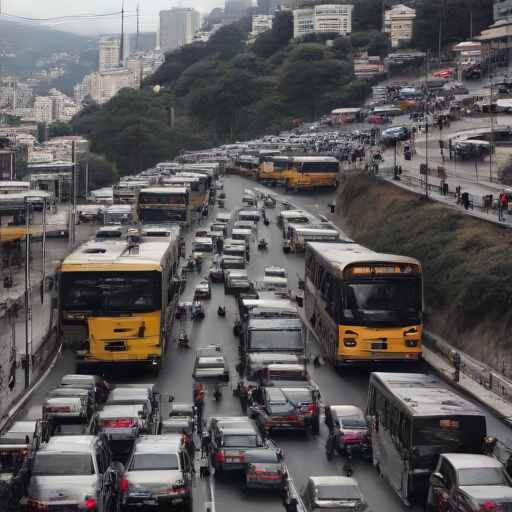 Alto flujo vehicular en el descenso de La Calera a Bogotá: estado de las vías y TransMilenio