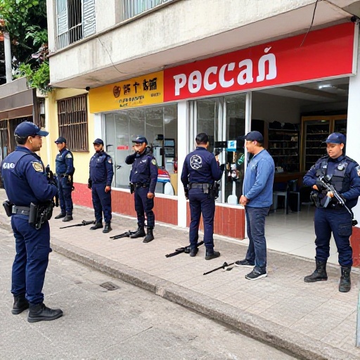 Operación en Usaquén: 7 locales clausurados y decomiso de armas tras control de espacio público