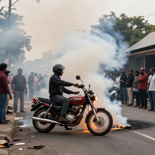 Vecinos de Kennedy linchan a presunto ladrón y queman su moto tras identificarlo
