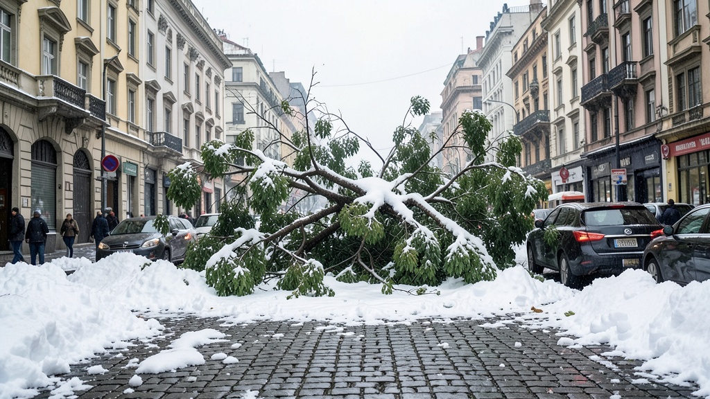 Granizada deja caos en Bogotá: árbol cae sobre vehículo y colapsa vía