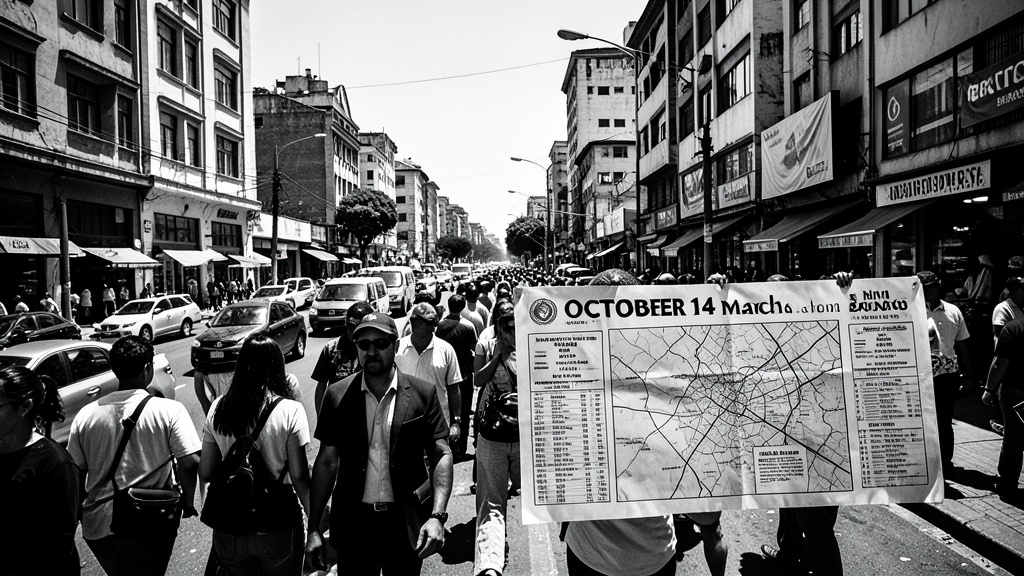 Bogotá: guía completa de puntos y horarios para la movilización del 14 de octubre