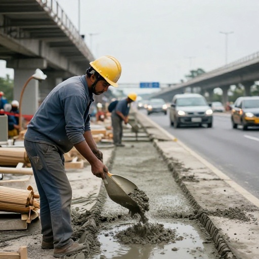 Avanza construcción del nuevo puente peatonal sobre la Autopista Norte frente a Titán Plaza