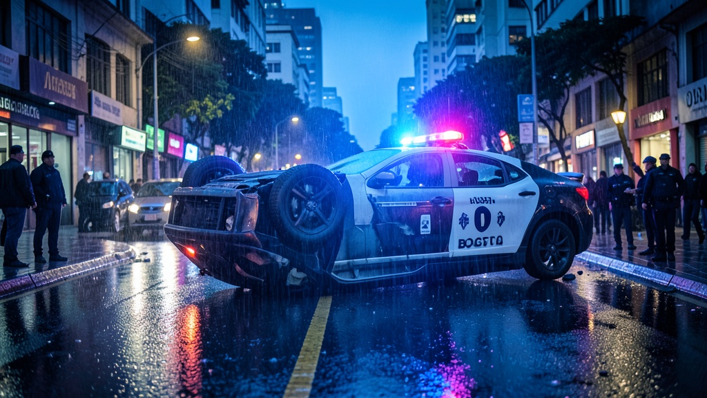 Dos muertos tras intento de robo a camioneta con policía al volante en Bogotá