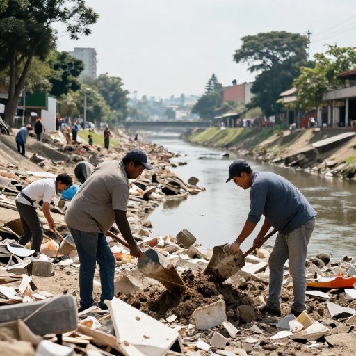 Engativá retira 45 toneladas de basura del Canal Boyacá en jornada de limpieza