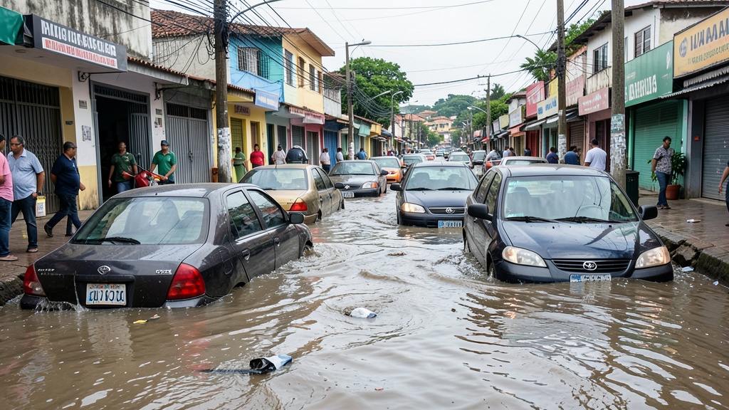 Fuga masiva de agua en calle 125 con Séptima deja daños y vehículos afectados en el norte