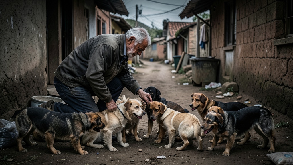Adulto mayor en Mosquera busca hogar para 14 perros rescatados por su enfermedad