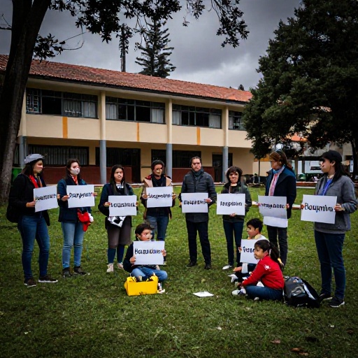 Vecinos de Suba se movilizan contra el colegio en parque comunitario