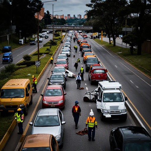 Cierre de carriles TransMilenio en Autopista Sur por obras en Av 68