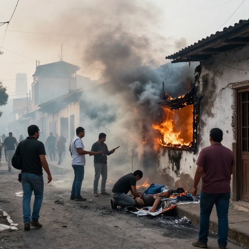 Buscan a hombre mayor por incendio en zona residencial de San Cristóbal