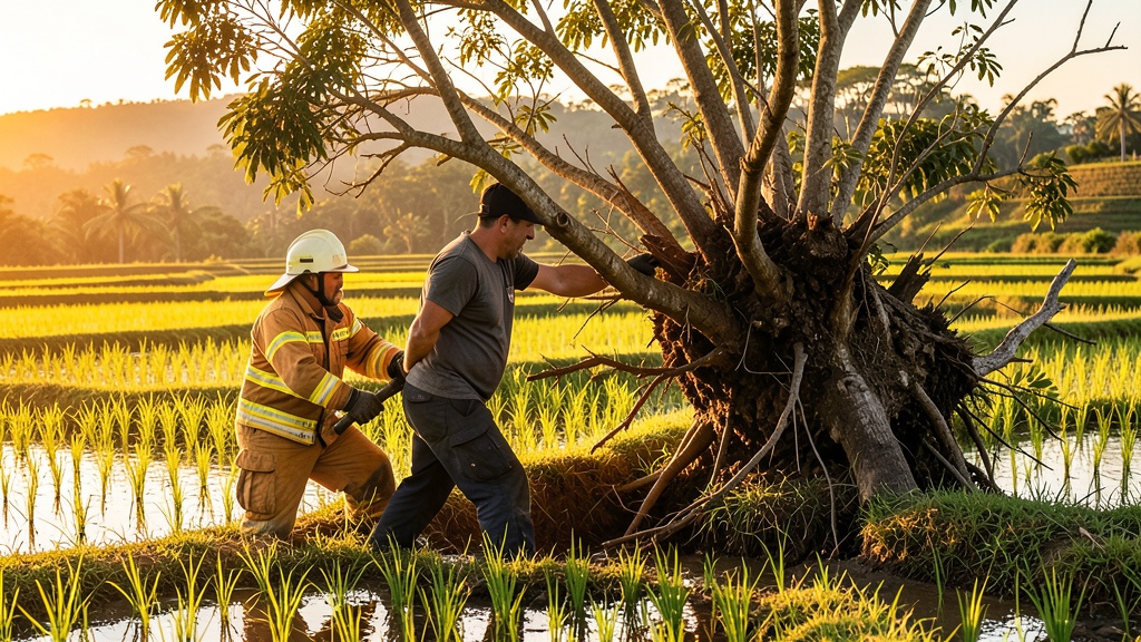 Bomberos rescatan conductor atrapado tras caída de árbol en Rojas con 49